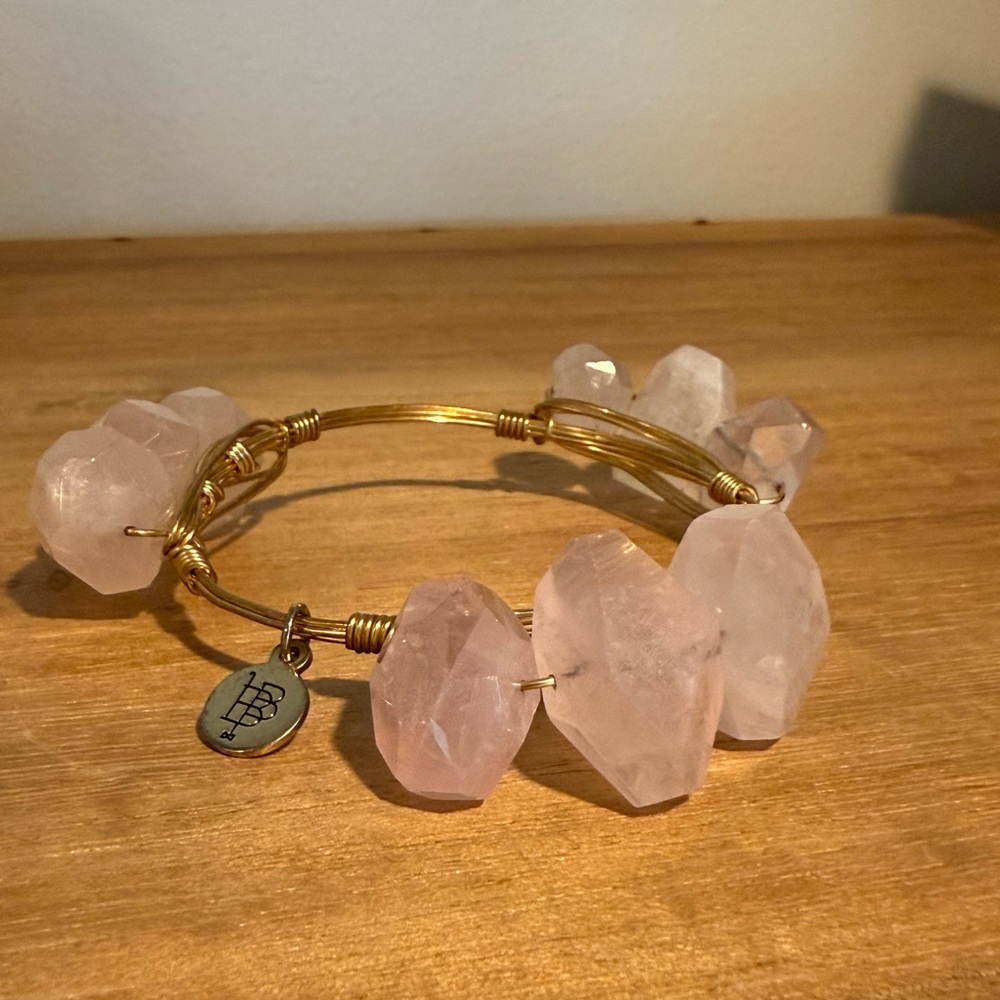 Bourbon and Boweties Pink Stone Bracelet